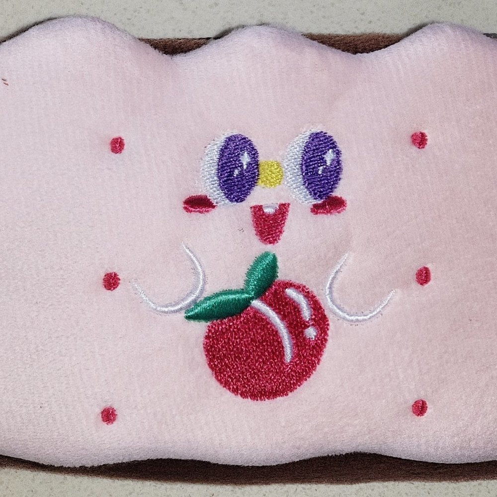 Kawaii Cherry Pink Happy cookie biscuit pencil case makeup bag